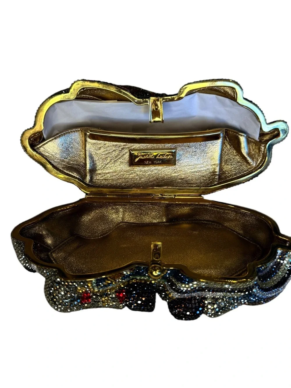 Judith Leiber Crystal Horse Clutch Minaudière Swarovski Evening Bag
